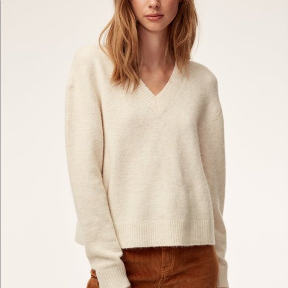 Aritzia Sweaters - Wilfred Free Krause Alpaca Wool Sweater in Cream